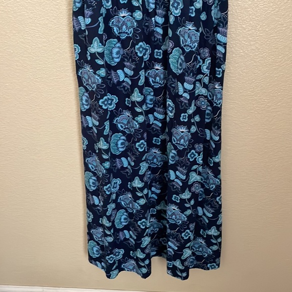 Croft and Barrow sleeveless blue floral maxi dress size 14 - Picture 3 of 5